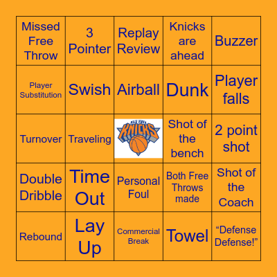 NY KNICKS PLAYOFF GAME! Bingo Card