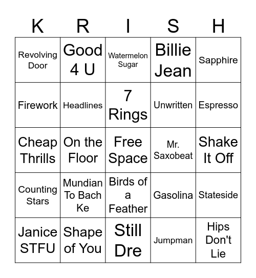 Krish's Graduation Singo! Bingo Card