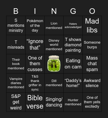 Getchell Family Bingo Card