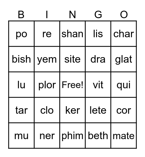Spring Bingo! Bingo Card