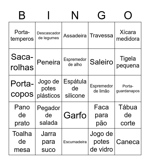 Chá de Casa Nova da Clarisse Bingo Card