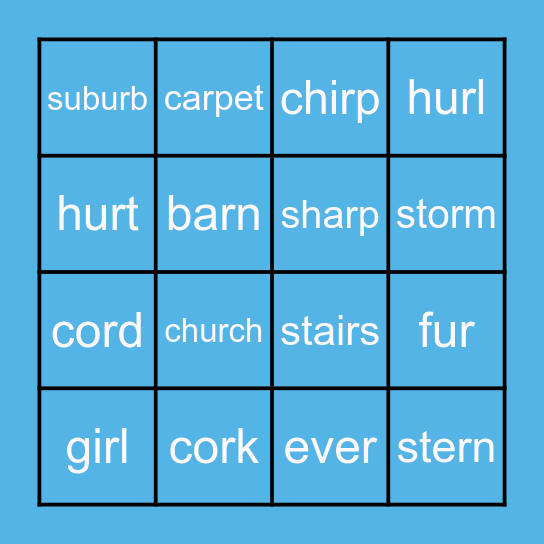 Stage 7.2 words Bingo Card