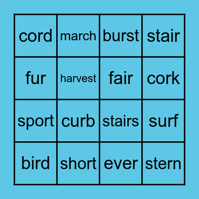 Bingo - Stage 7.2 words Bingo Card