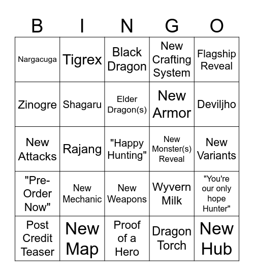 MH Trailer Bingo Card