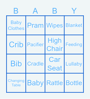Baby Bingo Card