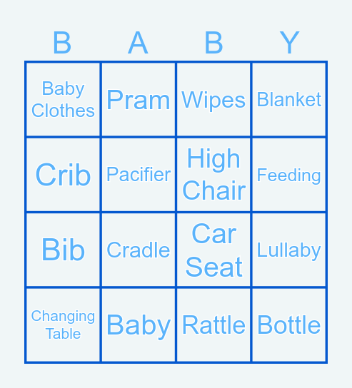 Baby Bingo Card
