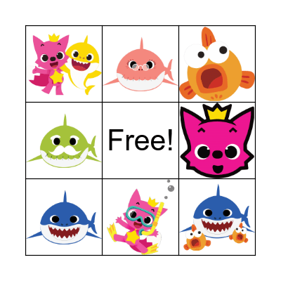Baby Shark Bingo Card