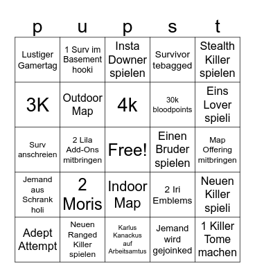 William.A hat ge Bingo Card