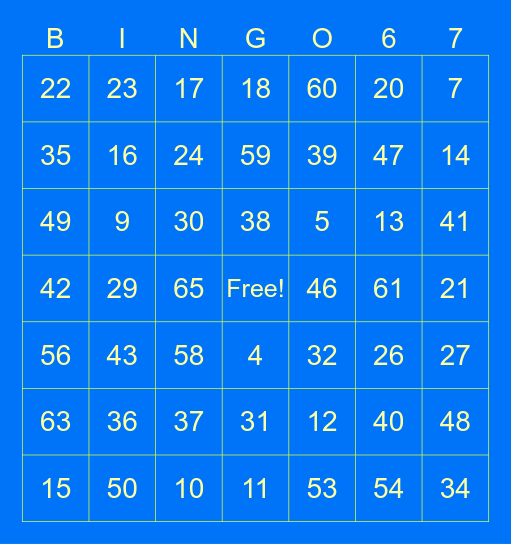 BFDI 1-66 Bingo Card