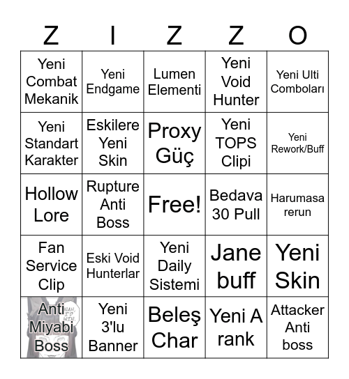 3.0 livestream Bingo Card