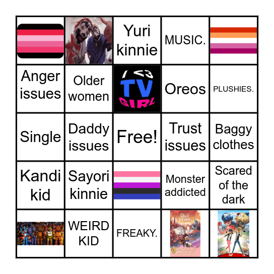 §1Ŋ0X̌ Ɓ1ƝǦØ Bingo Card
