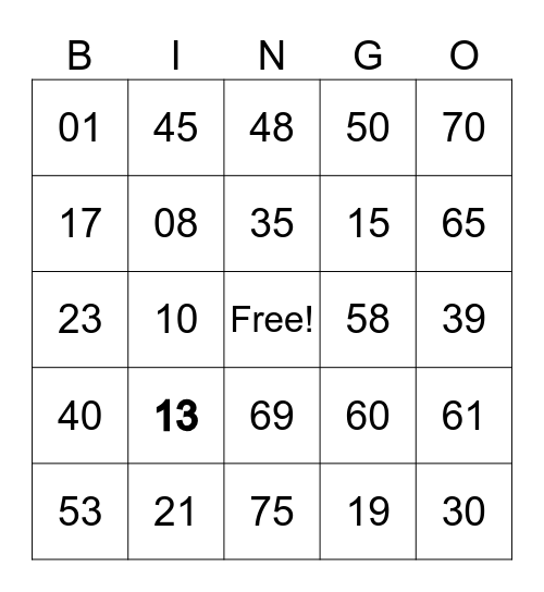 Santina Valentine Bingo Card