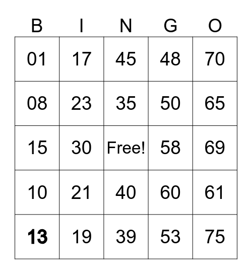 Santina Valentine Bingo Card