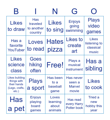 VMUNI - Making New Friends Bingo! Bingo Card