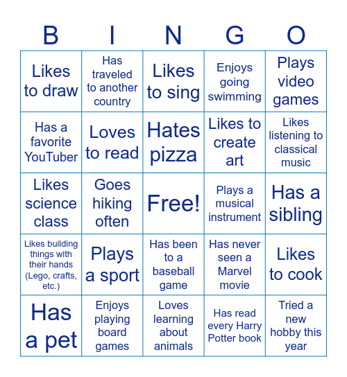 VMUNI - Making New Friends Bingo! Bingo Card
