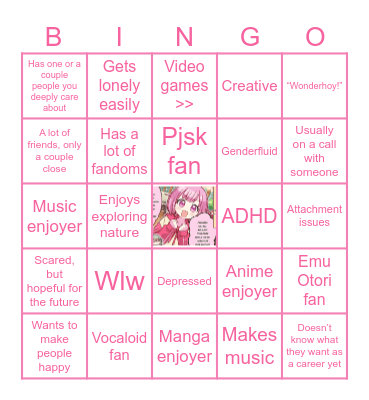 Star’s Bingo Card