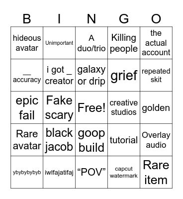 Animal company bingo Card