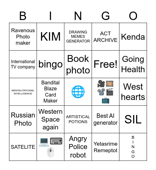 B I N G O Bingo Card