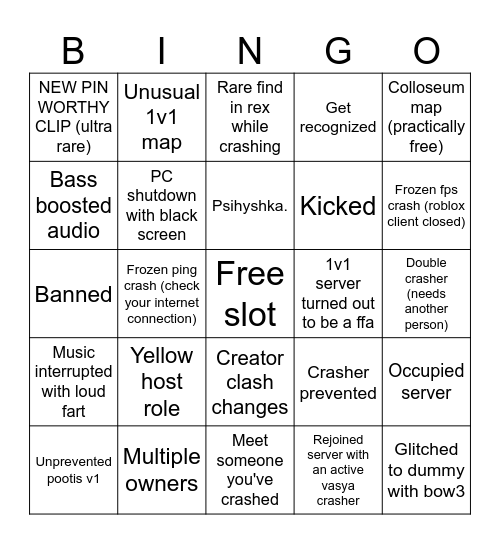 vasfun bingo Card