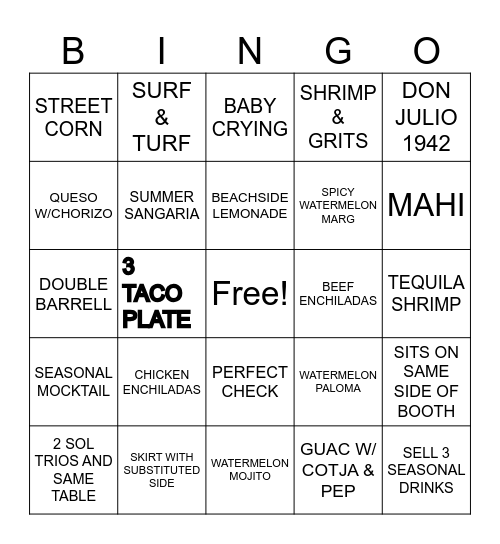 SOL MATES BINGO! Bingo Card