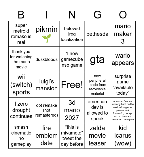 june direct Bingo Card