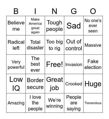 Moron Bingo Card