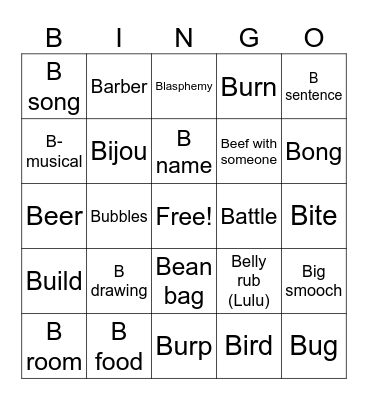 Bnniversary Bingo Card