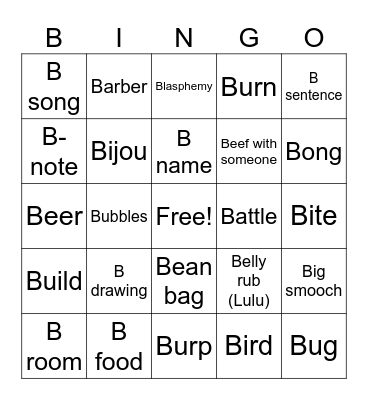 Bnniversary Bingo Card