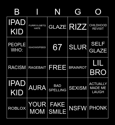 GEN APLHA COMMENTS REMASTERED Bingo Card