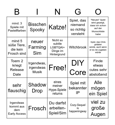 Wholesome Direct Bingo Card