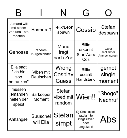 Hanami Bingo Card