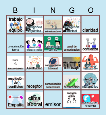 comunicacion Bingo Card