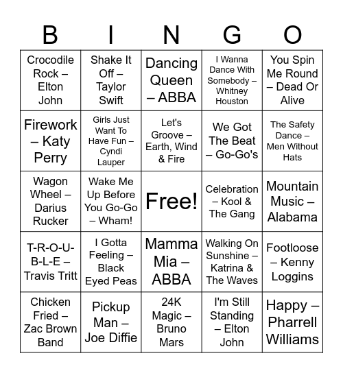 Backroads and barstools Bingo Card