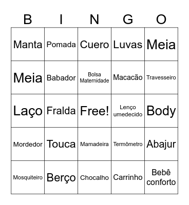 Chá da Letícia Bingo Card