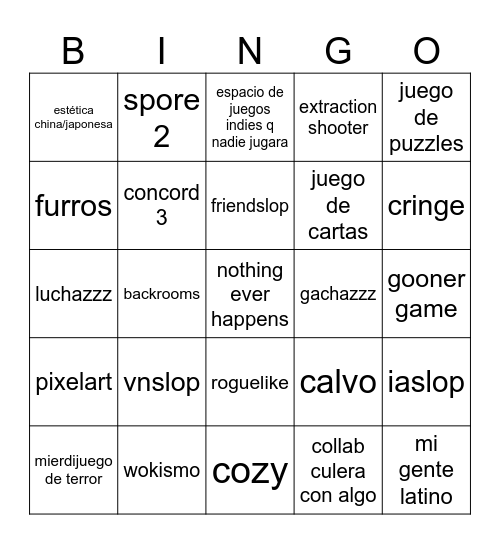 bingo summer game fest future Bingo Card