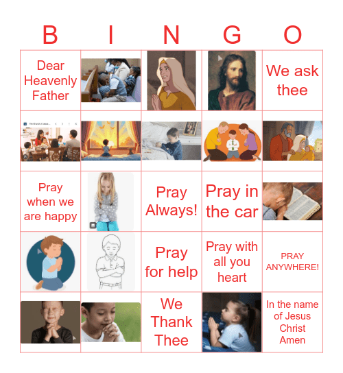 PRAY ALWAYS Bingo Card