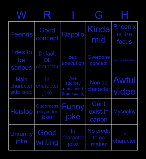 Objection.lol bingo Card