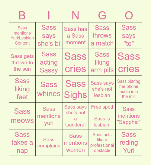 Larpberries Bingo Card