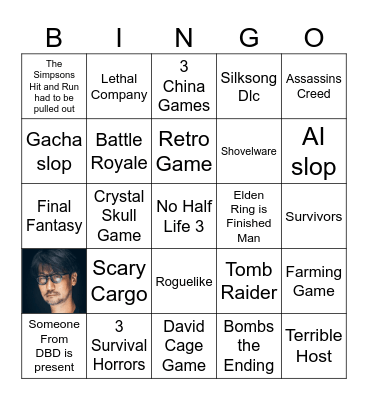 Games Fest Bingo Card