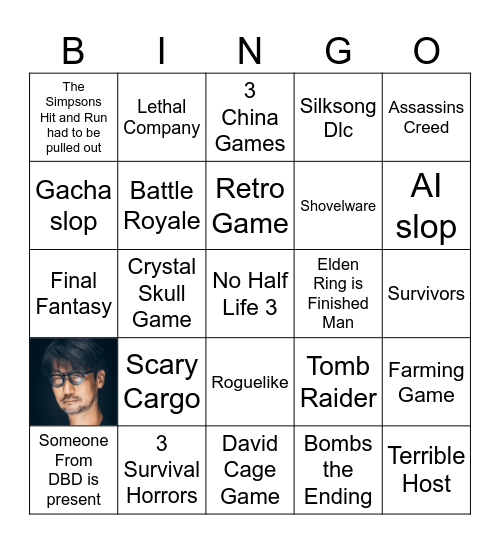 Games Fest Bingo Card