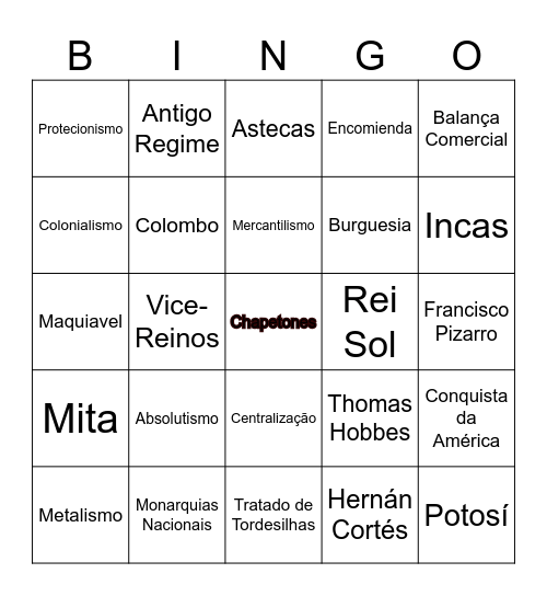 Revisão Prova Paulista - 2º Bimestre Bingo Card