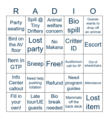 Radio Bingo 2026 Bingo Card