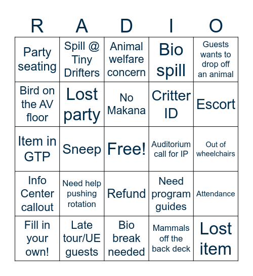 Radio Bingo 2026 Bingo Card