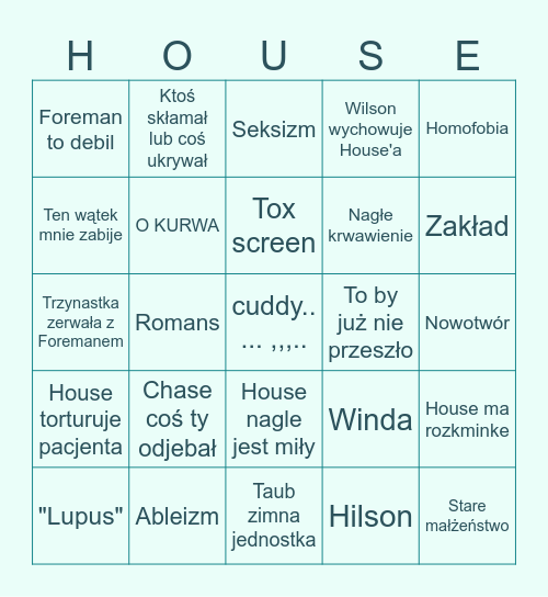 Dr Freak S06 Bingo Card