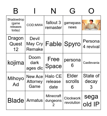Xbox showcase 2026 Bingo Card