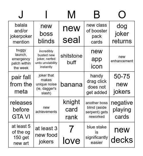 1.1 Bingo Card