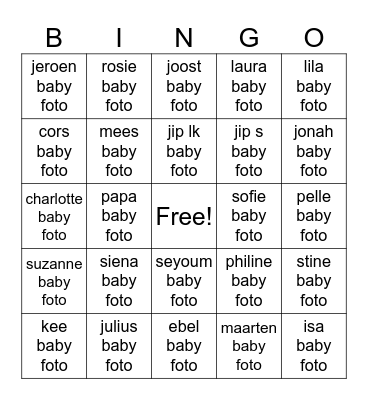 Ubirdayntitled Bingo Card
