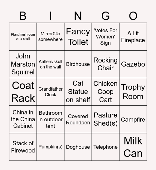Cribs Trail Bingo! Bingo Card