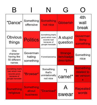 Book of Mario 64 Bingo Card