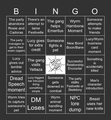 Strixhaven: A Curriculum of Chaos Ep.9: Gradual Rise Bingo Card
